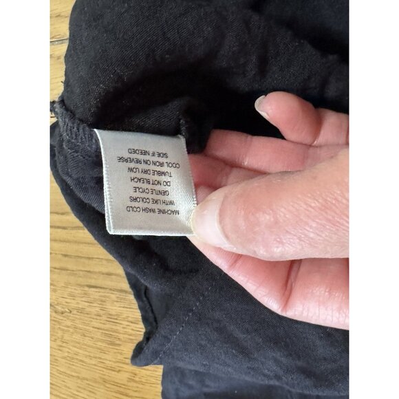 John‎ Mark Button Down Short Sleeve Womens Shirt Size Small Black City Classic - Picture 9 of 10